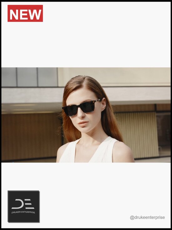 Polarized Sunglasses for Women Acetate UV400 Anti Glare Square Retro